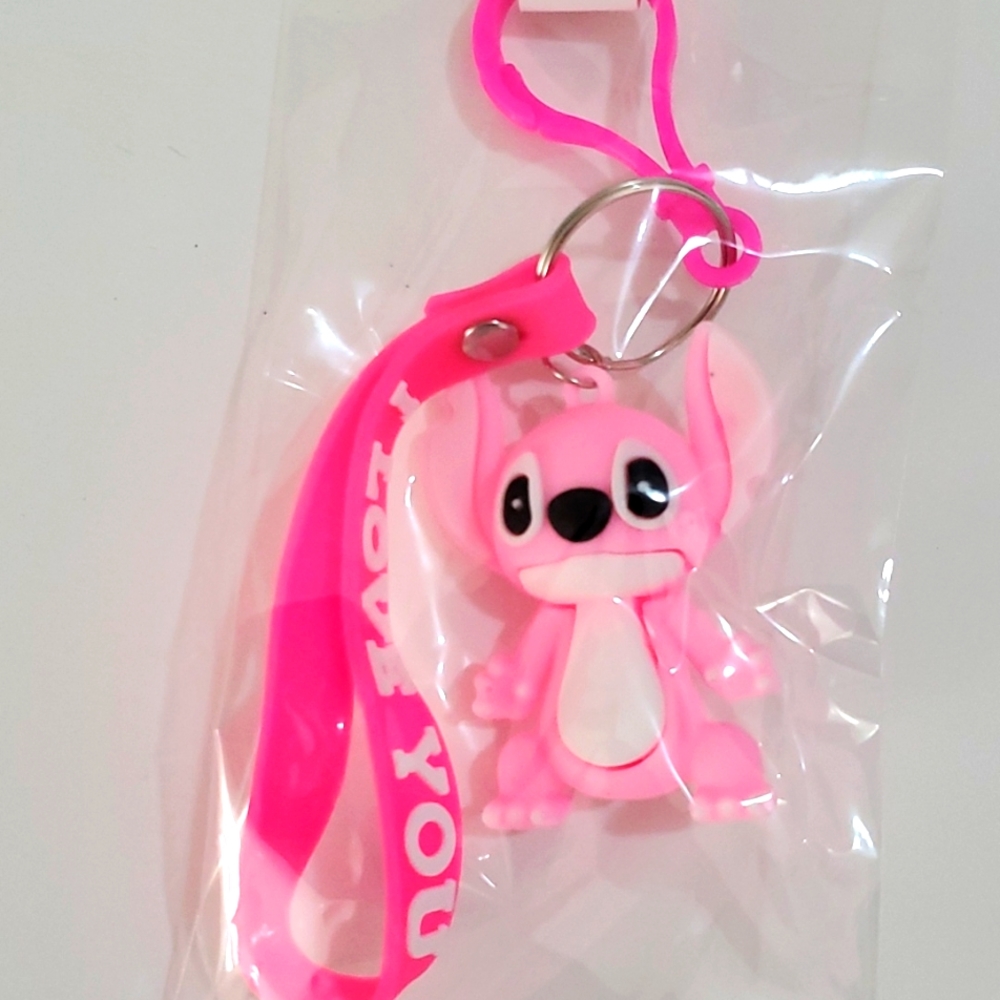Lilo Stitch Style Silicone Keychain